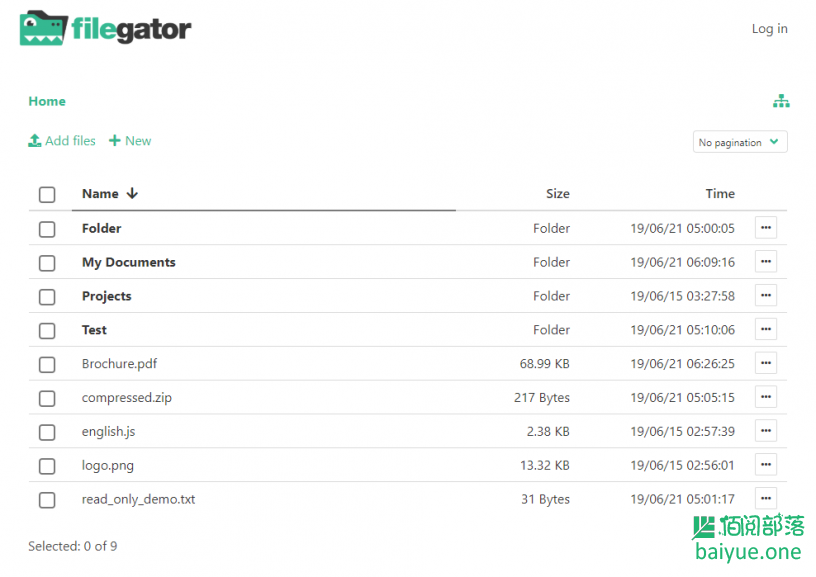 FileGator：一款基于vuejs+Bulma+Buefy的服务器文件目录系统