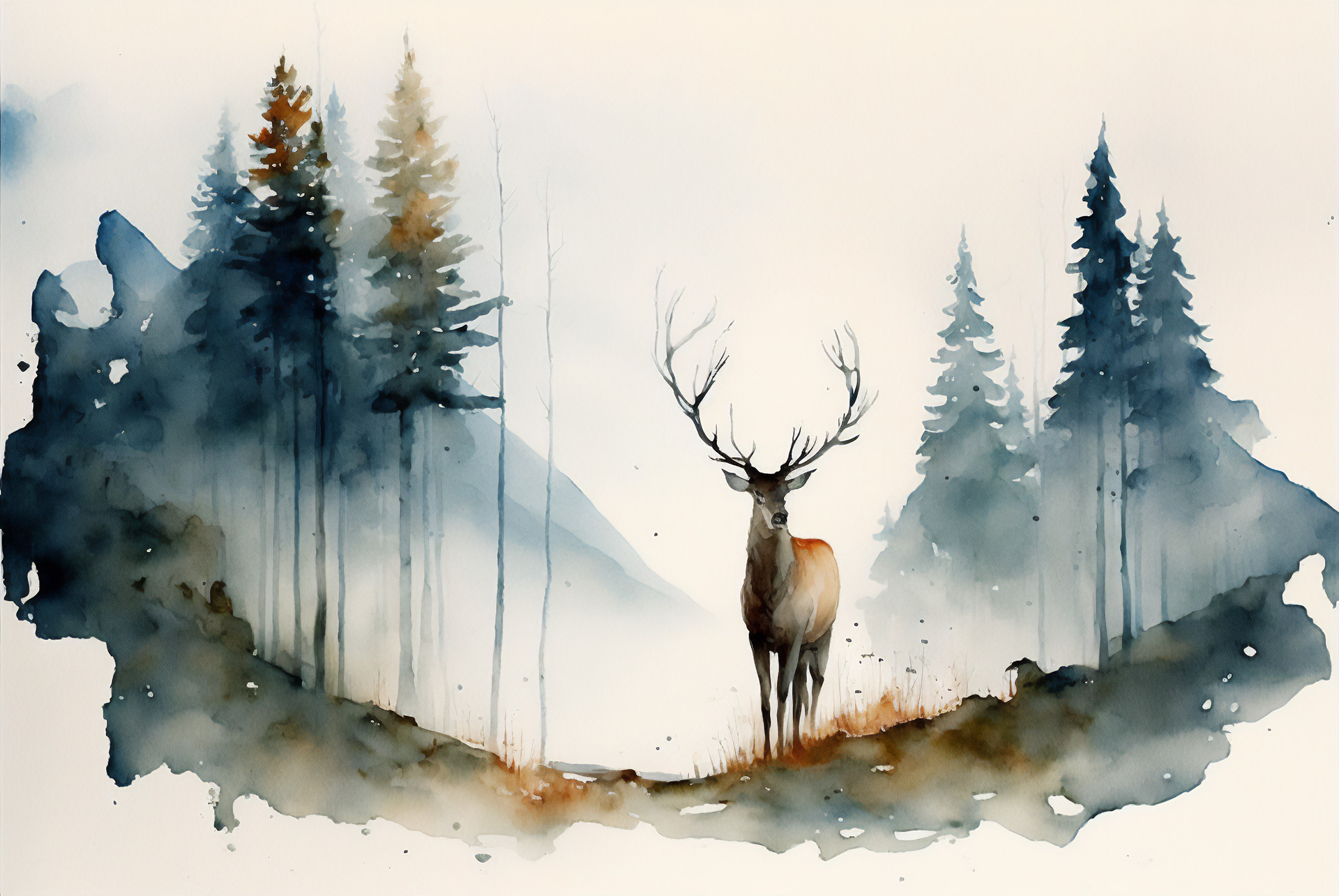 AI painting of a deer