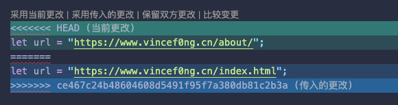 merge冲突手动修改