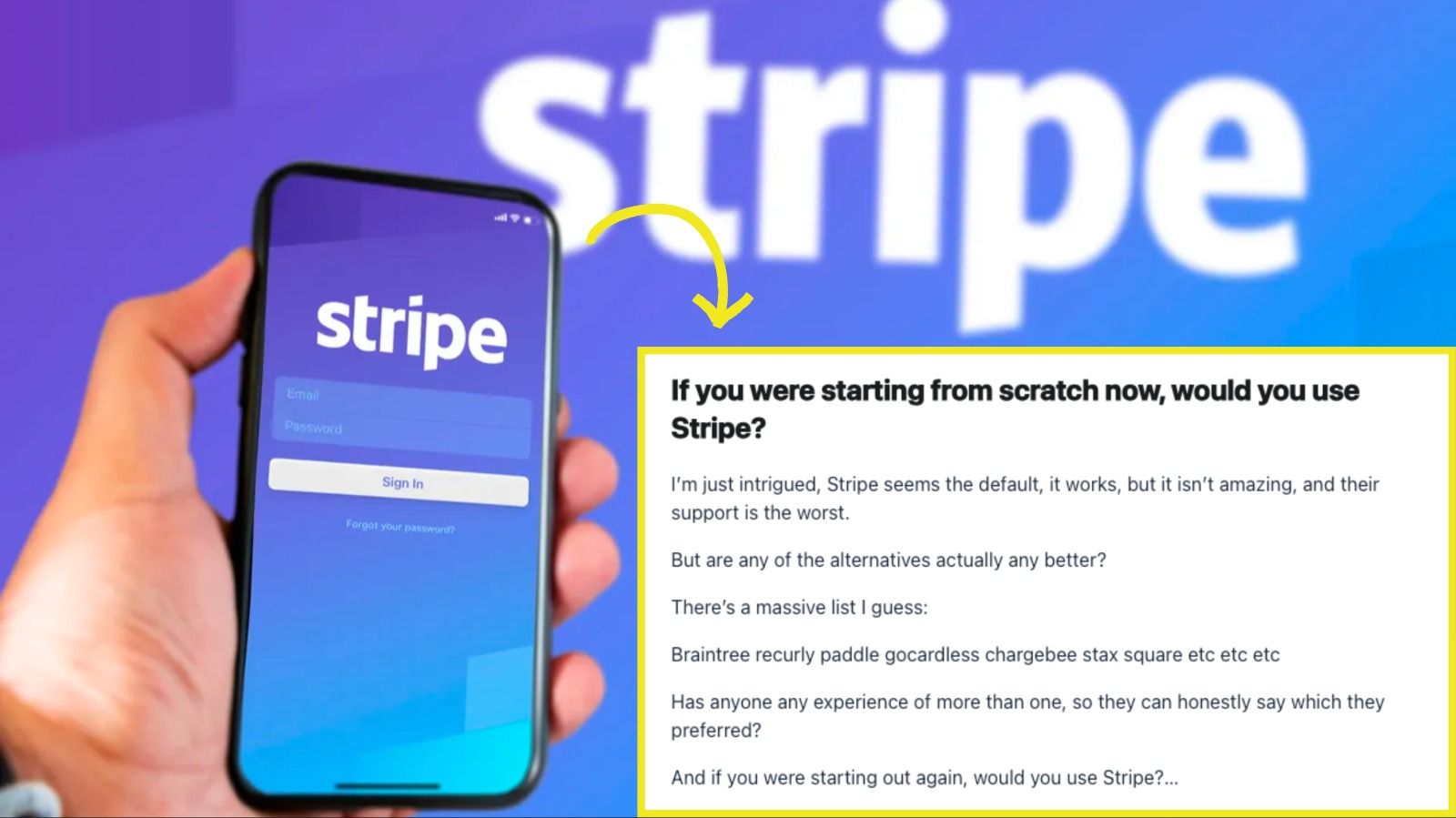 Is it time to start a Stripe competitor?