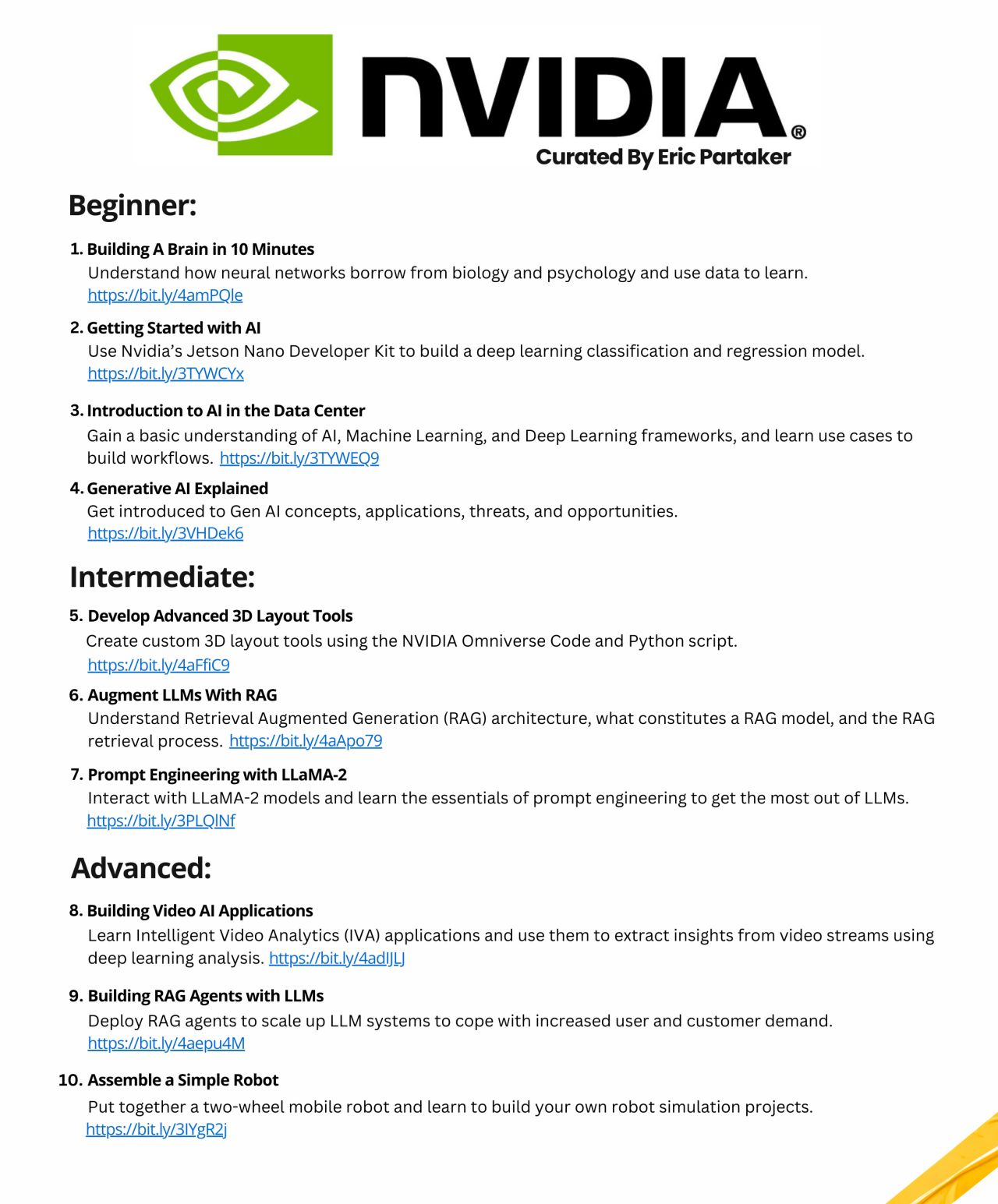 Best free AI courses by NVIDIA