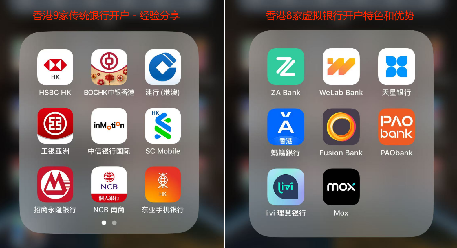 赴港开香港银行9+8一共17家银行