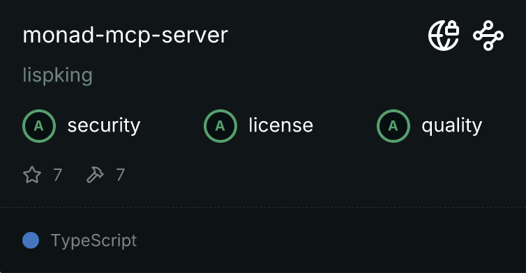 Monad MCP Server 徽章