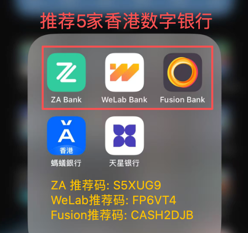 推荐5家香港数字银行