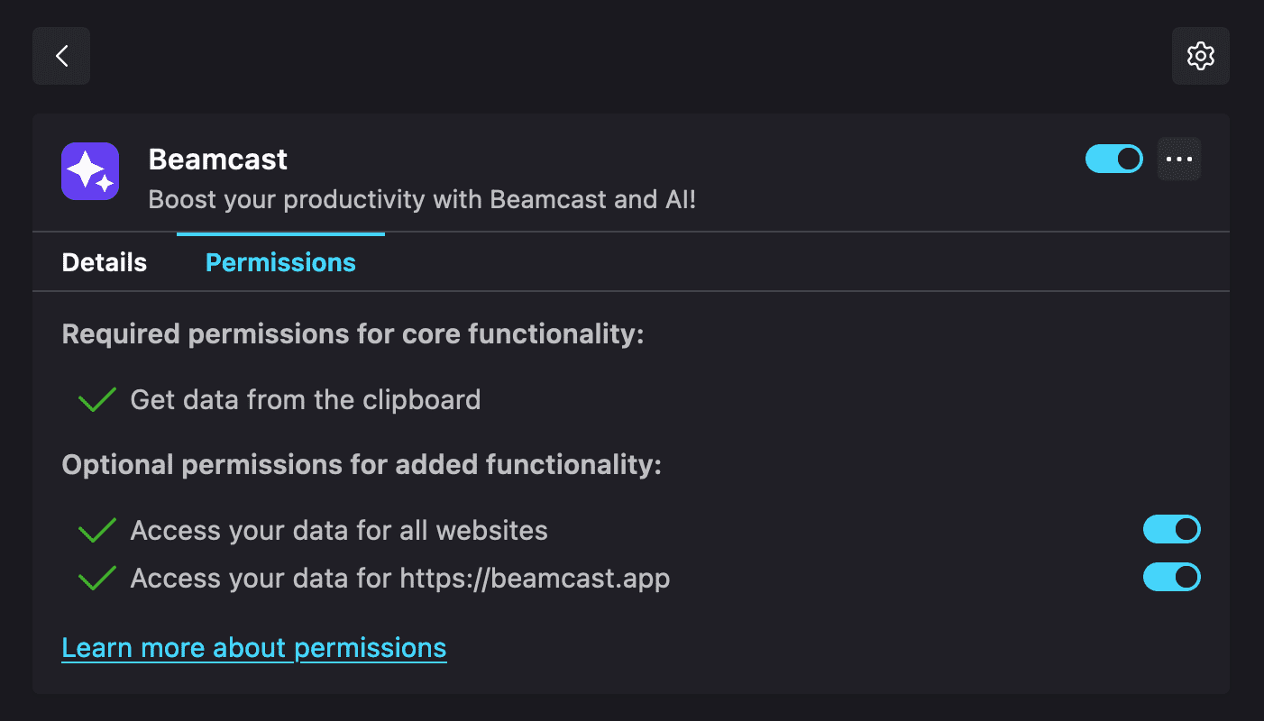 set permissions