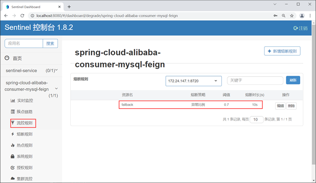 图19：Sentinel 代码定义熔断规则