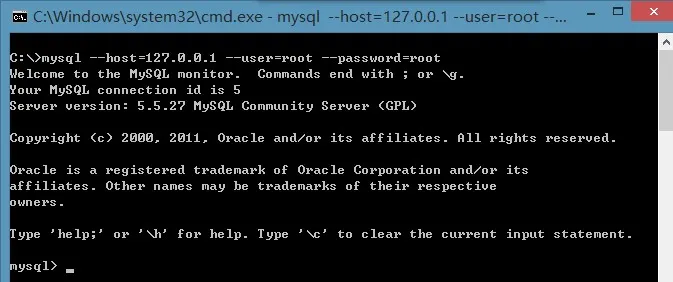 命令行操作登陆库2
