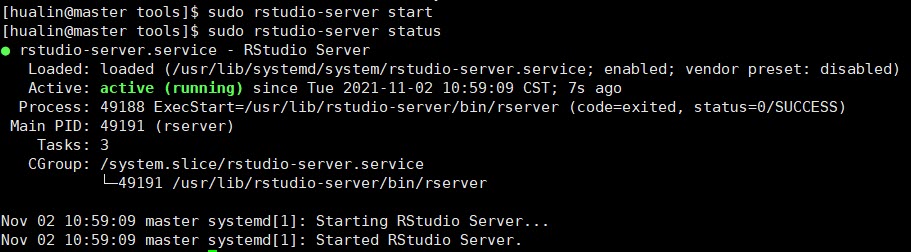 rstudio-server正常运行