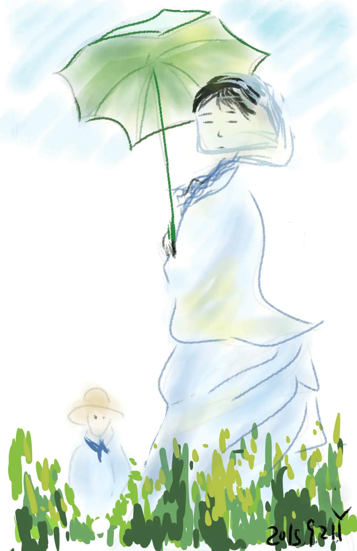 150921-临莫奈《撑阳伞的女人》