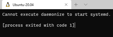 wsl启动报错Cannot execute daemonize to start systemd的解决方法