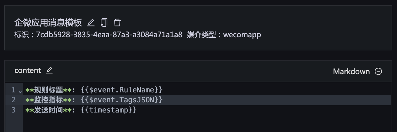 message template example