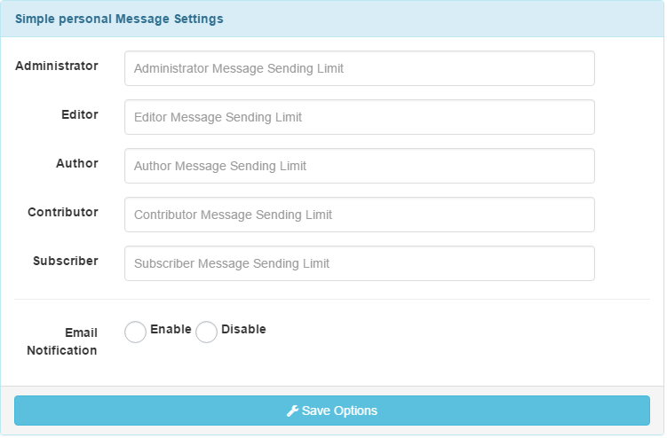 SPM Settings Menu