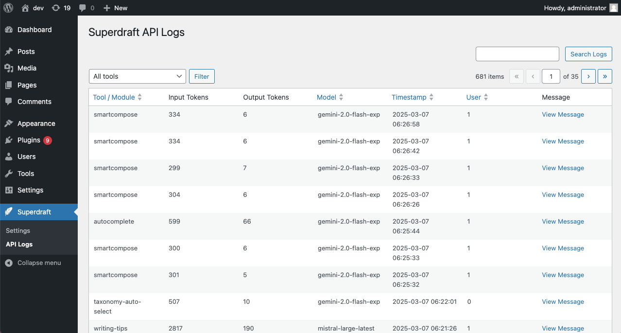 Logging Interface